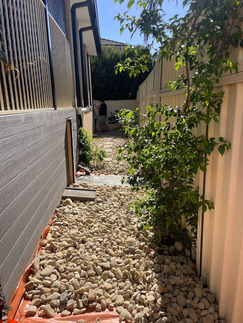 Before pressure cleaning project